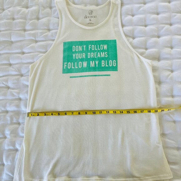 Decree "Follow My Blog" Knit Tank Top | XL - Picture 6 of 7